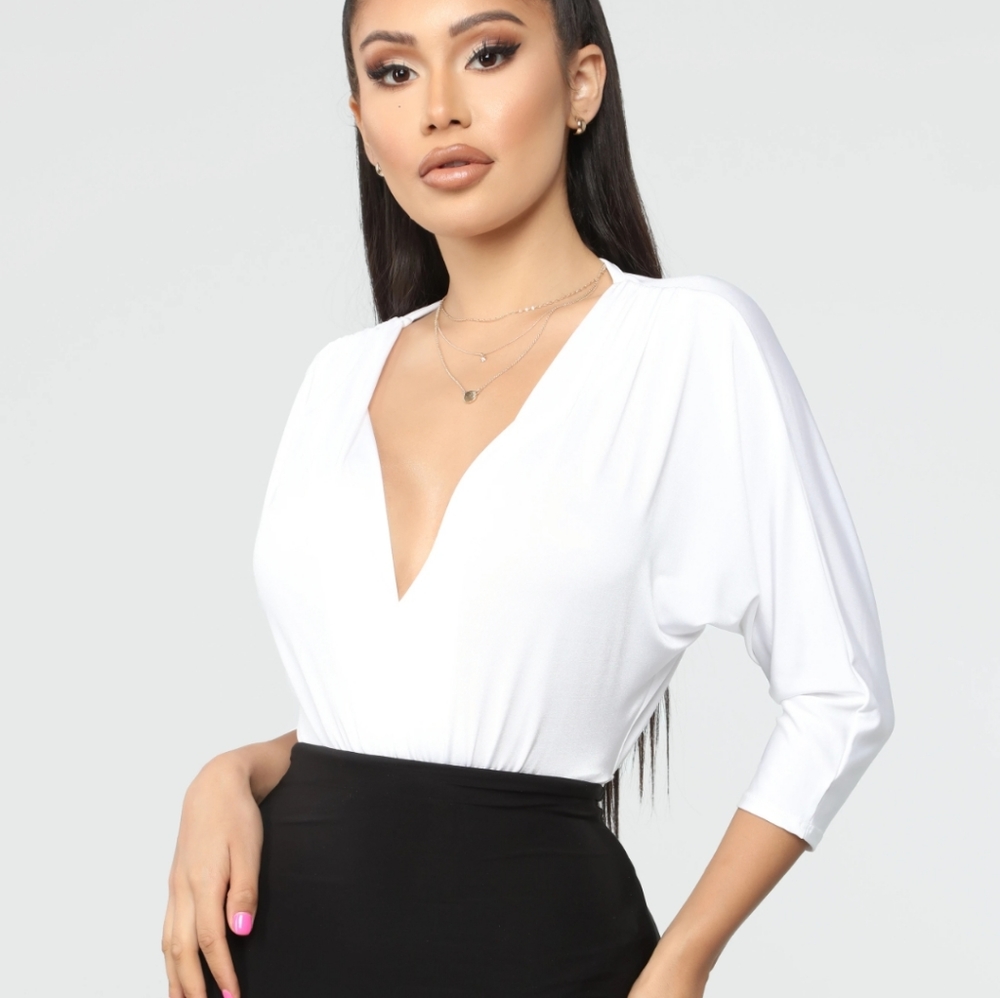 Fashion Nova white bodysuit
